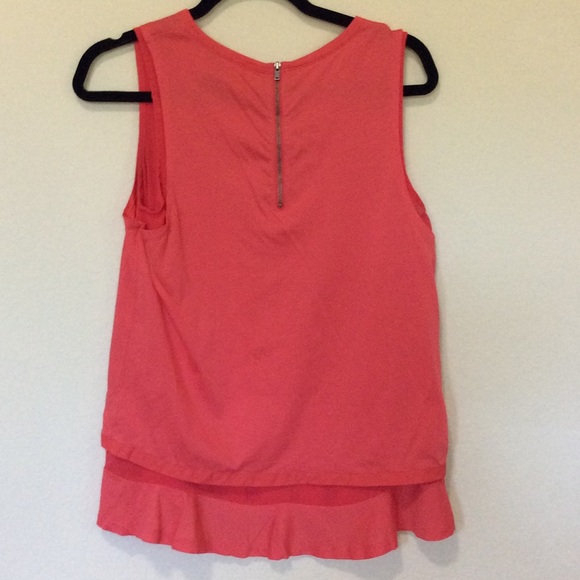 J. Crew Orange Layered Sleeveless Top sz S - Picture 2 of 4